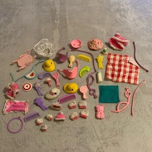 Lot‎ of Vintage G1 My Little Pony Accessories Hats Brush, Shoes, Bottle, Comb